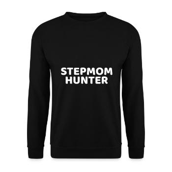Stepmom Hunter Geschenk - Unisex Pullover - Schwarz - Vorne - Alina (178cm) & Michal (187cm)