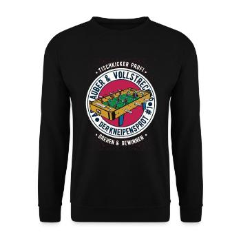 kicker table baby foot ballon de table - Sweat-shirt Unisexe - noir - Devant - Alina (178cm) & Michal (187cm)