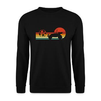 Retro Rocket Soccer Sport Car - Unisex Sweatshirt - black - Front - Alina (178cm) & Michal (187cm)