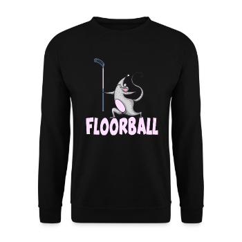 floorball floorball floorball season - Unisex Sweatshirt - black - Front - Alina (178cm) & Michal (187cm)