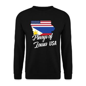 Filipinos of Iowa Design für stolze Fil-Ams - Unisex Pullover - Schwarz - Vorne - Alina (178cm) & Michal (187cm)