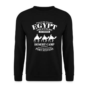 Egypt Dromedary - Unisex Sweatshirt - black - Front - Alina (178cm) & Michal (187cm)