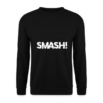 Jugendwort Smash Geschenk - Unisex Pullover - Schwarz - Vorne - Alina (178cm) & Michal (187cm)