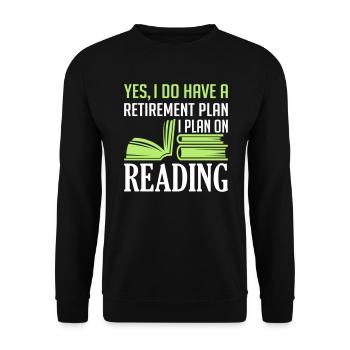 Plan on Reading - Unisex Sweatshirt - black - Front - Alina (178cm) & Michal (187cm)