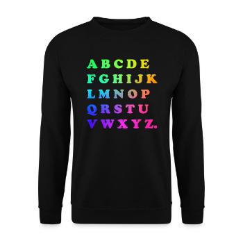 Alphabet - Unisex Sweatshirt - black - Front - Alina (178cm) & Michal (187cm)