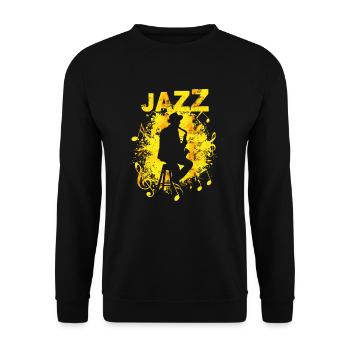 Saxophoniste de jazz - Sweat-shirt Unisexe - noir - Devant - Alina (178cm) & Michal (187cm)