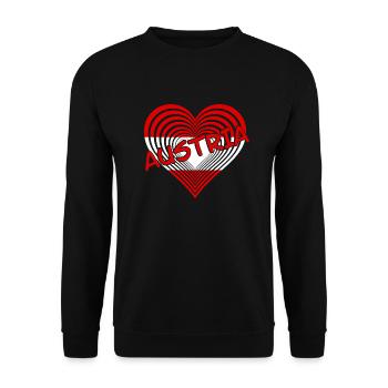 Austria - Unisex Pullover - Schwarz - Vorne - Alina (178cm) & Michal (187cm)
