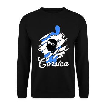 Corsica Island - Unisex Sweatshirt - black - Front - Alina (178cm) & Michal (187cm)