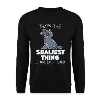 Plongez dans le rire avec notre plaisir - Sweat-shirt Unisexe - noir - Devant - Alina (178cm) & Michal (187cm)