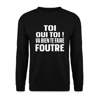 Insulte Colère Haine Cadeau Explosif Humour - Sweat-shirt Unisexe - noir - Devant - Alina (178cm) & Michal (187cm)