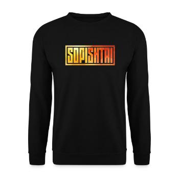 sopishtai orange - Sweat-shirt Unisexe - noir - Devant - Alina (178cm) & Michal (187cm)