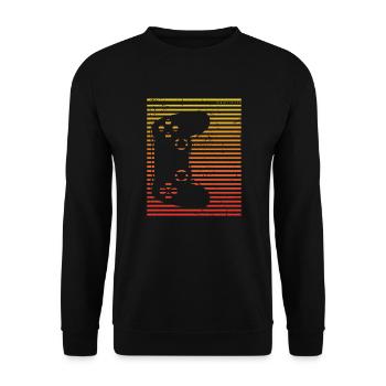 Vintage-Retro-Gamer | Liebhaber von Videospielen - Unisex Pullover - Schwarz - Vorne - Alina (178cm) & Michal (187cm)