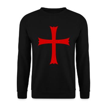 Jerusalem Cross Jerusalem Cross - Unisex Sweatshirt - black - Front - Alina (178cm) & Michal (187cm)