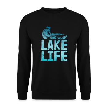 Jet Ski d’été Lake Life | Amateur de jet-ski - Sweat-shirt Unisexe - noir - Devant - Alina (178cm) & Michal (187cm)