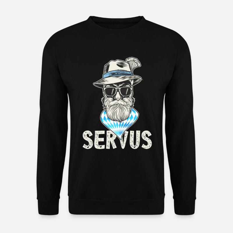 Volksfest Bayrisch Lustig Servus Hallo - Unisex Pullover - Schwarz