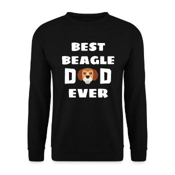 Best Beagle Papa Dogs Father's Day Gift Beagle - Unisex Sweatshirt - black - Front - Alina (178cm) & Michal (187cm)