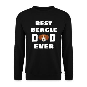 Beagle Papa Hundebesitzer Vatertag Geschenk Beagle - Unisex Pullover - Schwarz - Vorne - Alina (178cm) & Michal (187cm)