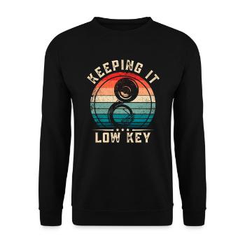 Sousaphon Tuba Blasmusik Blaskapelle - Unisex Pullover - Schwarz - Vorne - Alina (178cm) & Michal (187cm)