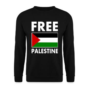 Free palestine - Sweat-shirt Unisexe - noir - Devant - Alina (178cm) & Michal (187cm)