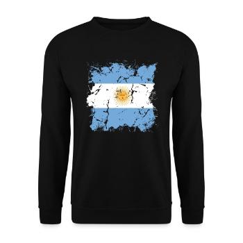 Argentine Drapeau Amérique du Sud Drapeau argentin - Sweat-shirt Unisexe - noir - Devant - Alina (178cm) & Michal (187cm)