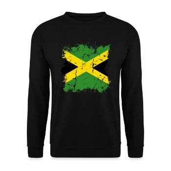 Drapeau jamaïcain Drapeau jamaïcain Jamaïque Vintage - Sweat-shirt Unisexe - noir - Devant - Alina (178cm) & Michal (187cm)