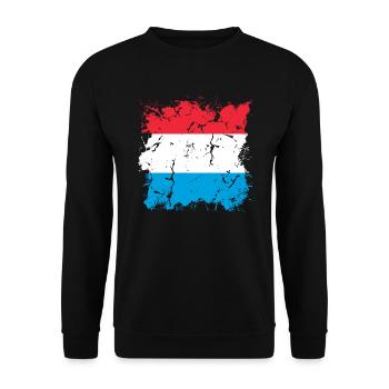 Luxembourg Flag Luxembourg flag Home - Unisex Sweatshirt - black - Front - Alina (178cm) & Michal (187cm)