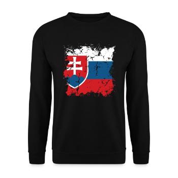 Slovaquie drapeau slovaque vintage drapeau slovaque - Sweat-shirt Unisexe - noir - Devant - Alina (178cm) & Michal (187cm)