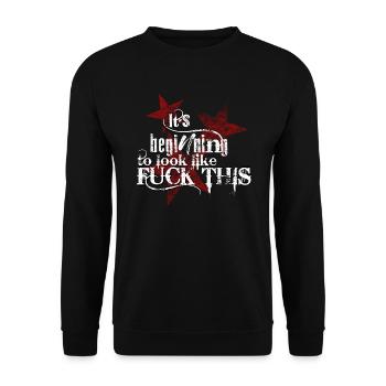 It's beginning to look like Fuck this - Unisex Sweatshirt - black - Front - Alina (178cm) & Michal (187cm)