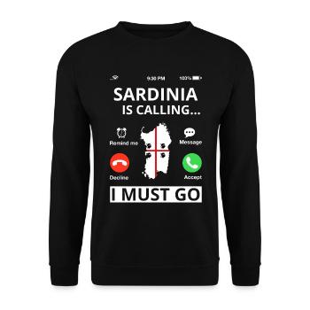 Sardinia flag Sardinian flag Sardegna flag - Unisex Sweatshirt - black - Front - Alina (178cm) & Michal (187cm)