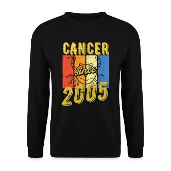 Cancer 2005 Sternzeichen Geburtstag - Unisex Pullover - Schwarz - Vorne - Alina (178cm) & Michal (187cm)