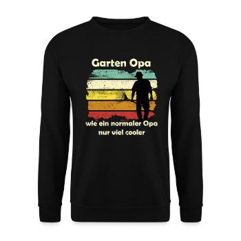 Garten I Garten Opa wie ein normaler Opa... - Unisex Pullover - Schwarz - Vorne - Alina (178cm) & Michal (187cm)
