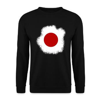 Drapeau du Japon utilisé Look Nihon drapeau japonais - Sweat-shirt Unisexe - noir - Devant - Alina (178cm) & Michal (187cm)
