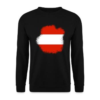 Austria Flag Austria Austrian Flag AT - Unisex Sweatshirt - black - Front - Alina (178cm) & Michal (187cm)
