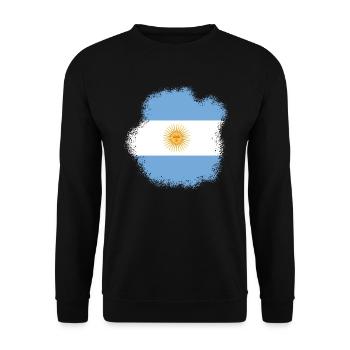 Drapeau de l’Argentine Amérique du Sud Drapeau de l’Argentine - Sweat-shirt Unisexe - noir - Devant - Alina (178cm) & Michal (187cm)