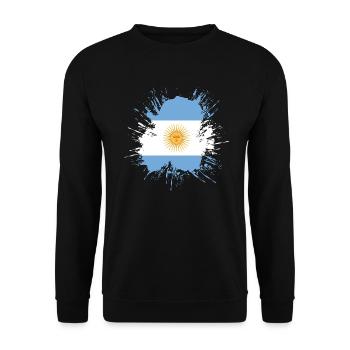 Argentina Flag South America Argentine Flag - Unisex Sweatshirt - black - Front - Alina (178cm) & Michal (187cm)