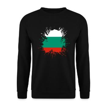 Bulgaria Flag Bulgarian Flag Golden Sands - Unisex Sweatshirt - black - Front - Alina (178cm) & Michal (187cm)
