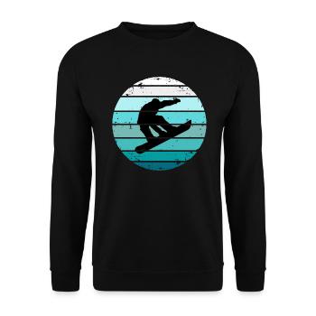 Snowboarder Winter Sports Snowboard - Unisex Sweatshirt - black - Front - Alina (178cm) & Michal (187cm)