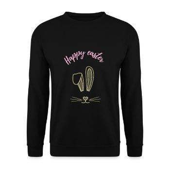Happy Eastern Gift - Unisex Sweatshirt - black - Front - Alina (178cm) & Michal (187cm)