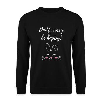Ne vous inquiétez pas, soyez houblonné cadeau - Sweat-shirt Unisexe - noir - Devant - Alina (178cm) & Michal (187cm)