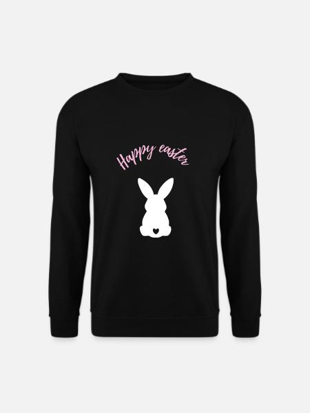Joyeuses Pâques Mignon Lapin Cadeau - Sweat-shirt Unisexe - noir