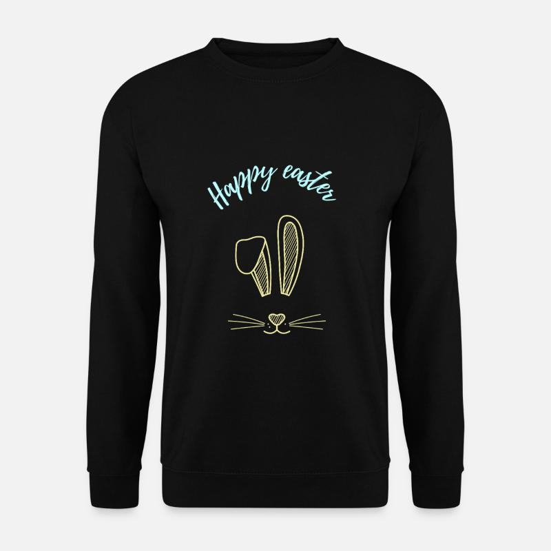 Pâques Pâques lapin dire cadeau - Sweat-shirt Unisexe - noir