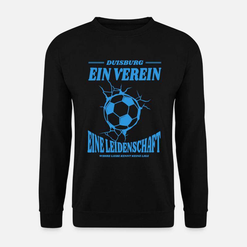 Duisburg Fußball Fan Geschenk - Unisex Pullover - Schwarz
