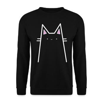 Conception de graphiques de chats - Sweat-shirt Unisexe - noir - Devant - Alina (178cm) & Michal (187cm)