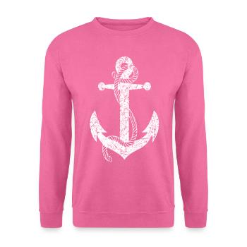 Anker Seemann See Marine Boot Schiffsanker - Unisex Pullover - Pink - Vorne