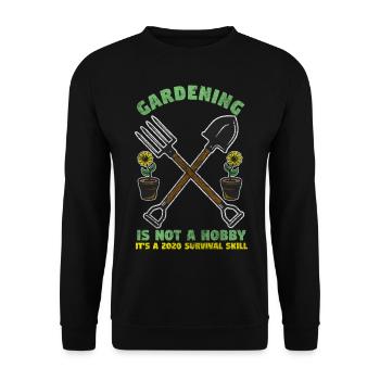 Gärtner Gärtnern Rechen - Unisex Pullover - Schwarz - Vorne - Alina (178cm) & Michal (187cm)