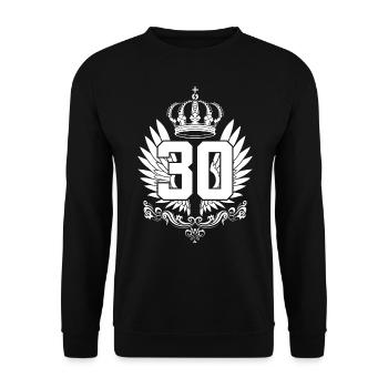30TH BIRTHDAY 30 YEARS - Unisex Sweatshirt - black - Front - Alina (178cm) & Michal (187cm)