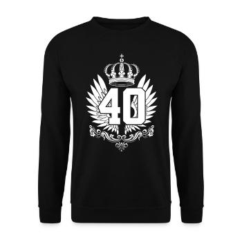 40E ANNIVERSAIRE 40 ANS - Sweat-shirt Unisexe - noir - Devant - Alina (178cm) & Michal (187cm)