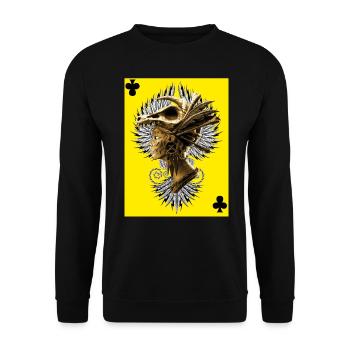 forefather - Unisex Sweatshirt - black - Front - Alina (178cm) & Michal (187cm)