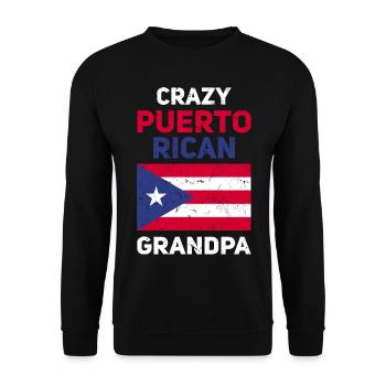 Puerto Rico Flagge | Puerto Ricaner Geschenkideen - Unisex Pullover - Schwarz - Vorne - Alina (178cm) & Michal (187cm)