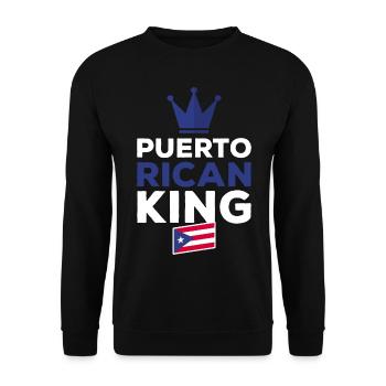 Puerto Rico Flagge | Puerto Ricaner Geschenkideen - Unisex Pullover - Schwarz - Vorne - Alina (178cm) & Michal (187cm)